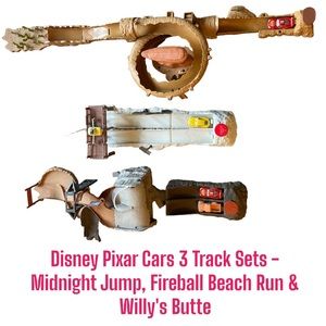 Disney Cars 3 Track Playsets - Midnight Jump, Fireball Beach Run & Willy's Butte